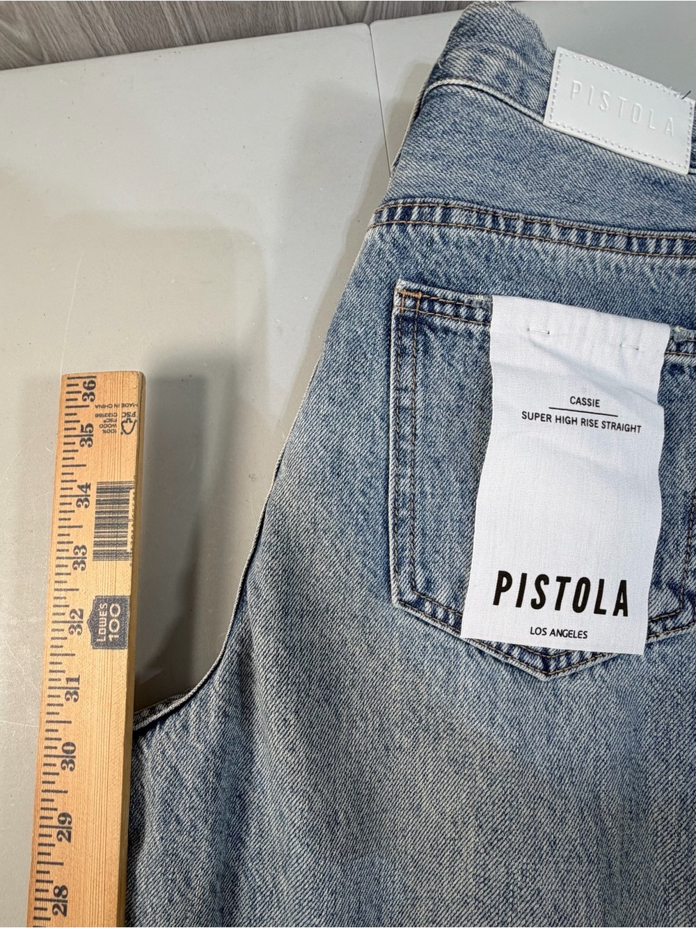 Pistola Cassie Super High Rise Straight Jeans Size 26 Bramble Denim Button Fly - Picture 9 of 9